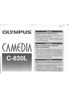 Olympus C 830 L manual. Camera Instructions.